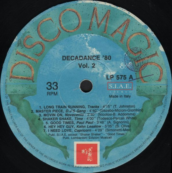 Various - Decadance '80 Vol. 2 | Discomagic Records (LP 575) - 3 Various - Decadance '80 Vol. 2 | Discomagic Records (LP 575) - 3