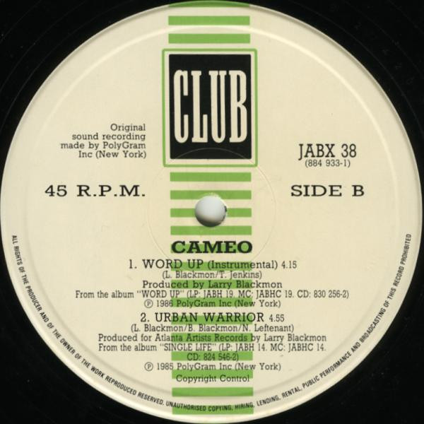 Cameo - Word Up | Club (JABX 38) - 4