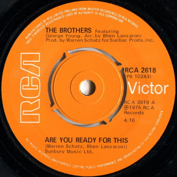 The Brothers - Are You Ready For This | RCA Victor (RCA 2618)