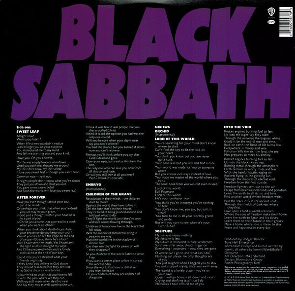 Black Sabbath - Master Of Reality | Rhino Records (RR1 2562) - 2