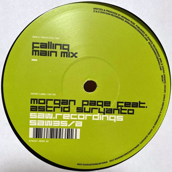 Morgan Page Feat. Astrid Suryanto - Falling | Saw Recordings (SAW35)
