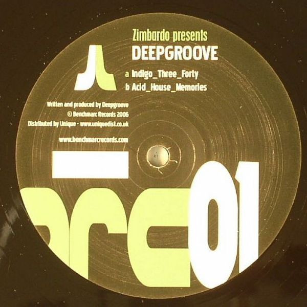 Zimbardo Presents Deepgroove - Indigo Three Forty / Acid House Memories | Benchmarc Records (BENCHMARC 001)