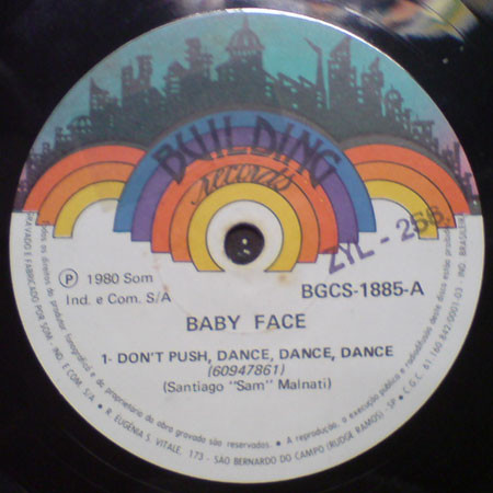 Baby Face - Don't Push, Dance, Dance, Dance | Building Records (BGCS-1885) - 3
