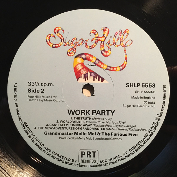 Grandmaster Melle Mel & The Furious Five - Work Party | Sugar Hill Records (SHLP 5553) - 4
