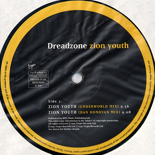 Dreadzone - Zion Youth | Virgin (VST1537) - 4