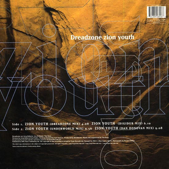 Dreadzone - Zion Youth | Virgin (VST1537) - 2