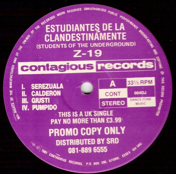 Estudiantes De La Clandestinamente (Students Of The Underground) - Z-19 | Contagious Records (CONT 004DJ)