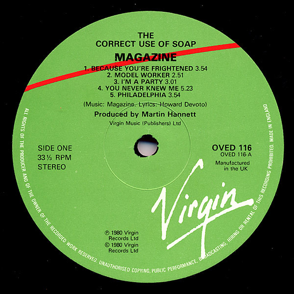 Magazine - The Correct Use Of Soap | Virgin (OVED 116) - 3