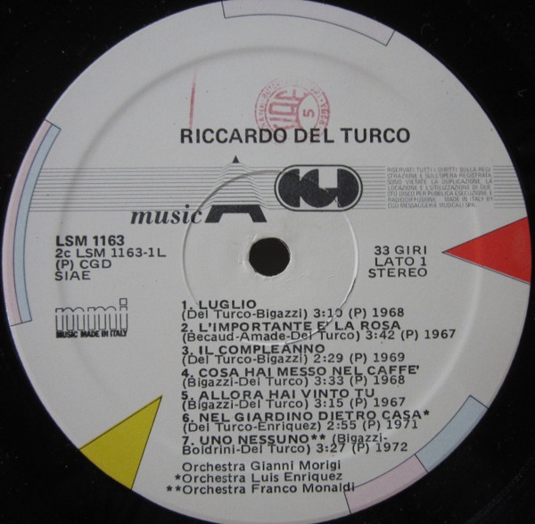 Riccardo Del Turco - Riccardo Del Turco | CGD (LSM 1163) - 3