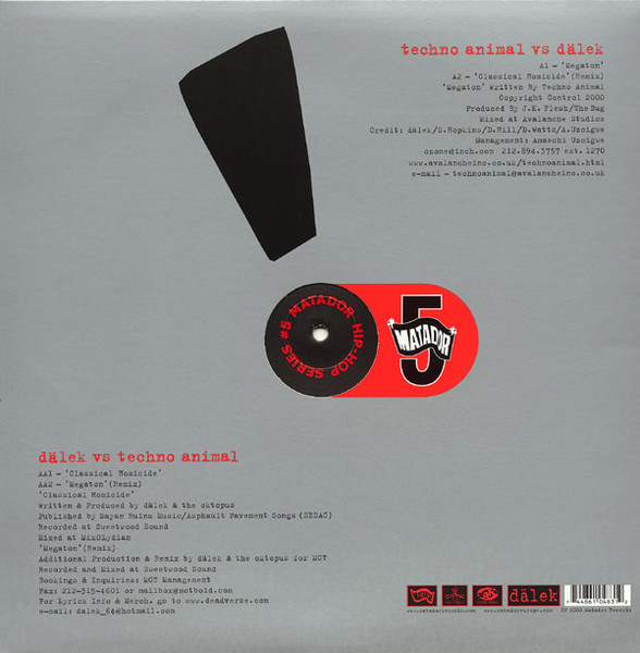 Techno Animal vs Dälek - Megaton / Classical Homicide | Matador (OLE 483-1) - 2 Techno Animal vs Dälek - Megaton / Classical Homicide | Matador (OLE 483-1) - 2