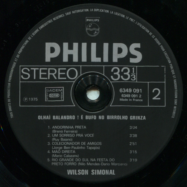 Wilson Simonal - "Dingue Li Bangue" | Philips (6349 091) - 4