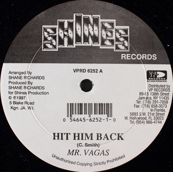 Mr. Vegas / Mega Banton - Hit Him Back / Fruit Wallace | Shines Records (VPRD 6252)