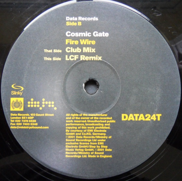 Cosmic Gate - Fire Wire | Data Records (DATA24T) - 4