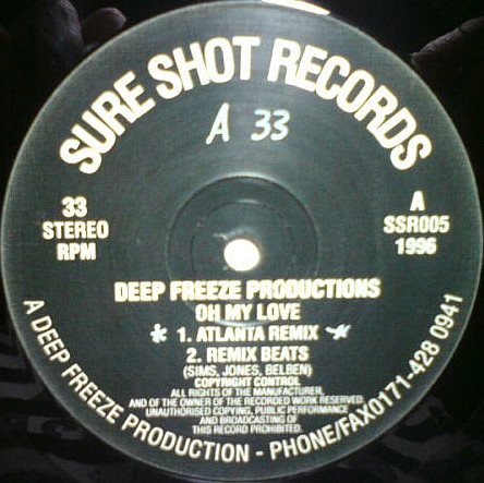 Deep Freeze Productions - Oh My Love | Sure Shot Records (SSR005)
