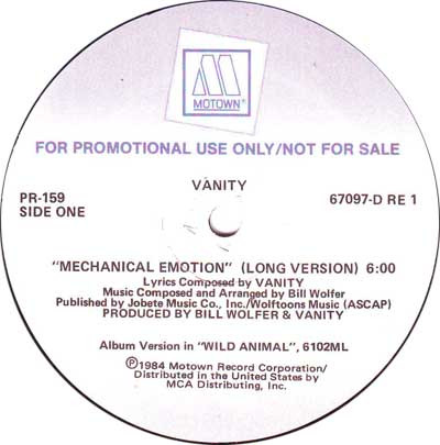 Vanity - Mechanical Emotion | Motown (PR-159)