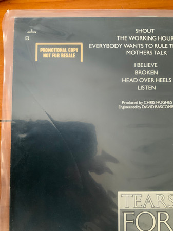 Tears For Fears - Songs From The Big Chair | Mercury (MERH 58) - 11 Tears For Fears - Songs From The Big Chair | Mercury (MERH 58) - 11