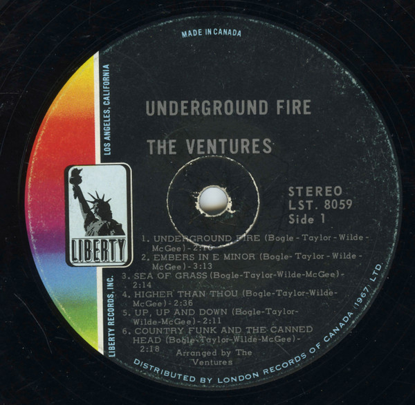 The Ventures - Underground Fire | Liberty (LST-8059) - 3