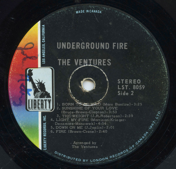 The Ventures - Underground Fire | Liberty (LST-8059) - 4