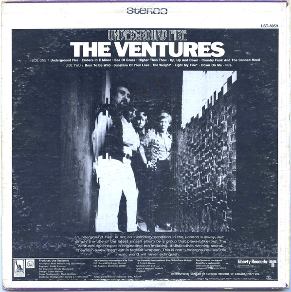 The Ventures - Underground Fire | Liberty (LST-8059) - 2