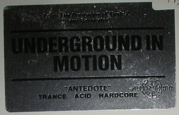 Underground In Motion - Antedote | Atmosphere Records (AT-18) - 3