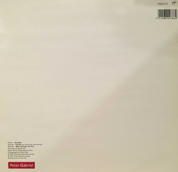 Peter Gabriel - Red Rain | Virgin (PGS 4 12) - 2
