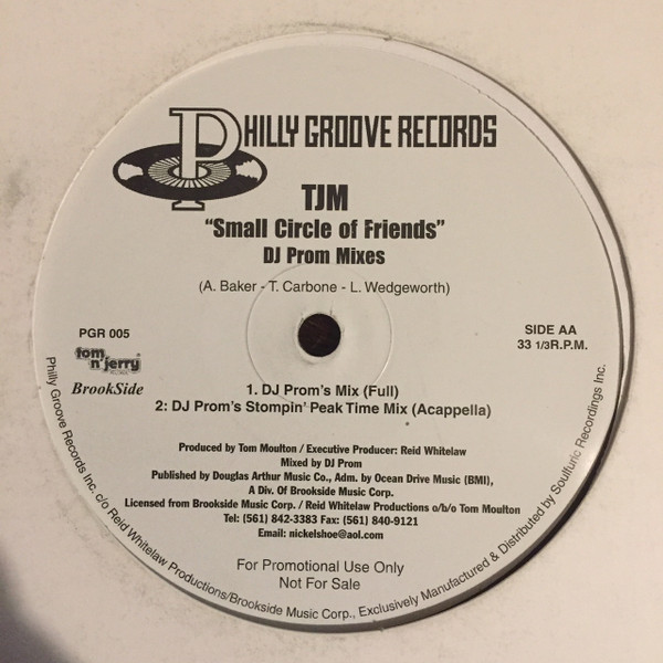 TJM - Small Circle Of Friends (DJ Prom Mixes) | Philly Groove Records Incorporated (PGR 005)