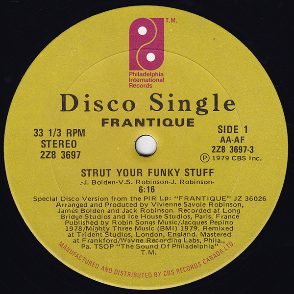 Frantique - Strut Your Funky Stuff (Special Disco Version) | Philadelphia International Records (2Z8 3697)