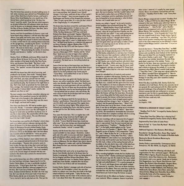 Stanley Clarke - If This Bass Could Only Talk | Portrait (PRT 460883 1) - 4