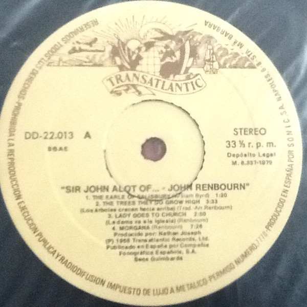 John Renbourn - The Lady And The Unicorn / Sir John Alot Of... | Transatlantic Records (DD-22013/14) - 4