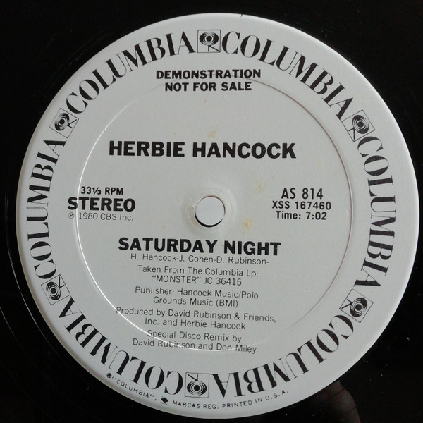Herbie Hancock - Saturday Night / Making Love | Columbia (AS 814)
