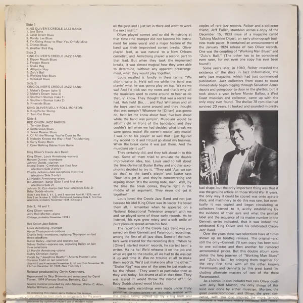 Louis Armstrong And King Oliver - Louis Armstrong And King Oliver | Milestone (HB 6028) - 3