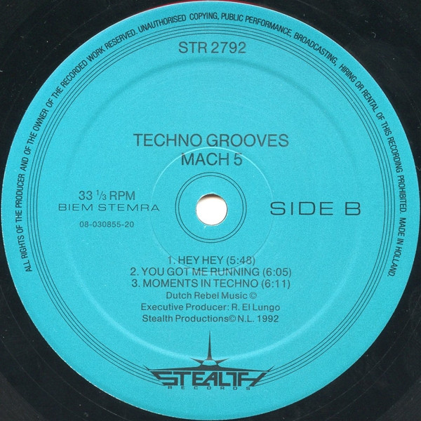 Techno Grooves - Mach 5 | Stealth Records (STR 2792) - 2