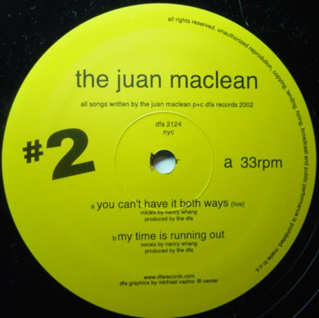 The Juan MacLean - You Can't Have It Both Ways | DFA (dfa 2124) - main