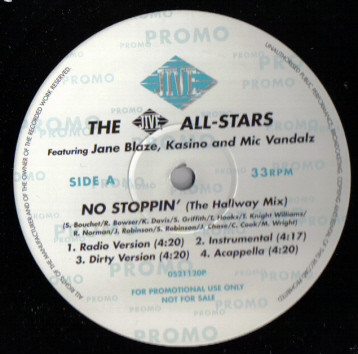 The Jive All-Stars Featuring Jane Blaze , Kasino And Mic Vandalz - No Stoppin' | Jive (0521120P)