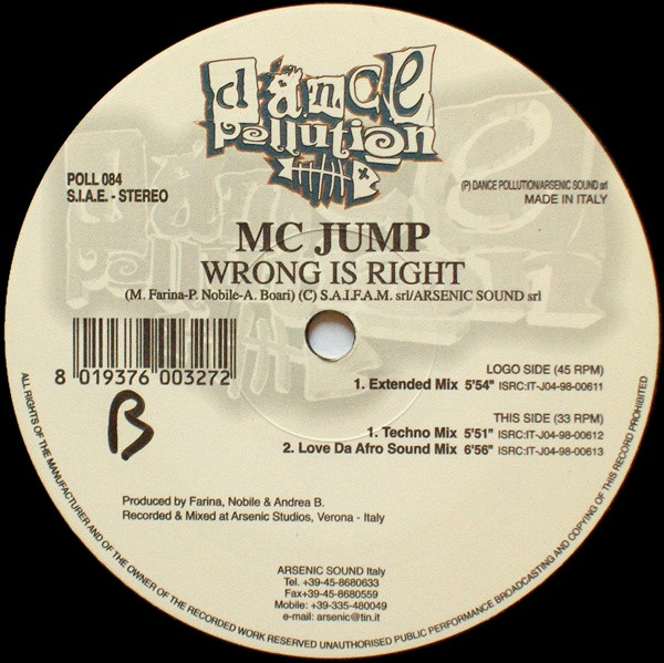 MC Jump - Wrong Is Right | Dance Pollution (POLL 084)