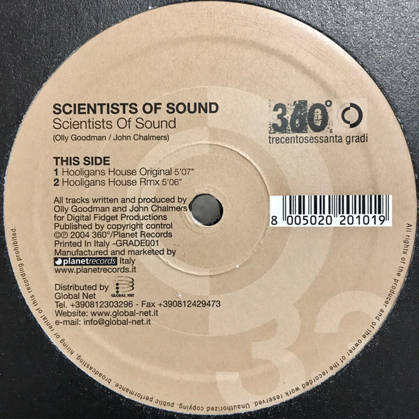 Scientists Of Sound - Scientists Of Sound | Planet Records Italy (GRADE001) Scientists Of Sound - Scientists Of Sound | Planet Records Italy (GRADE001)