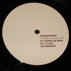 Romanthony - R.Hide In Plain Site | Glasgow Underground (GU LP 15) - 5