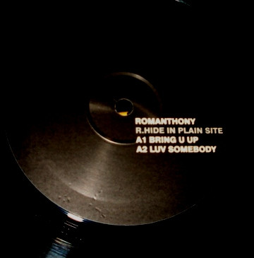 Romanthony - R.Hide In Plain Site | Glasgow Underground (GU LP 15) - 3