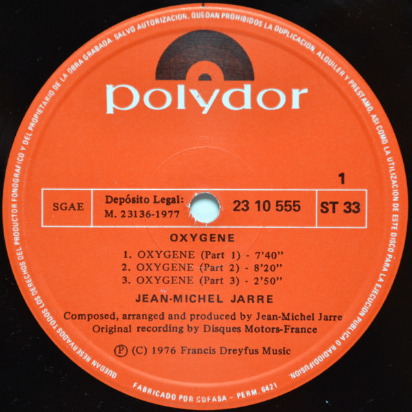 Jean-Michel Jarre - Oxygène | Polydor (23 10 555) - 4