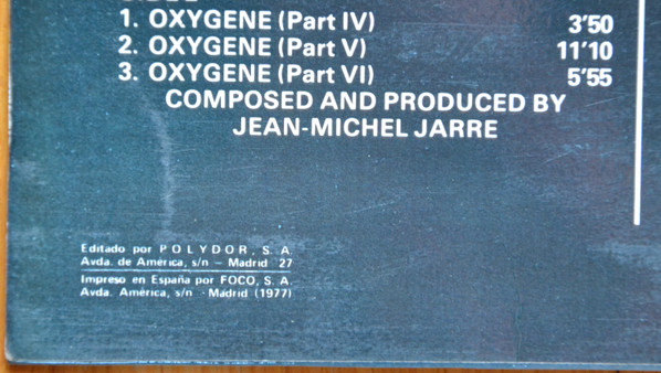 Jean-Michel Jarre - Oxygène | Polydor (23 10 555) - 3