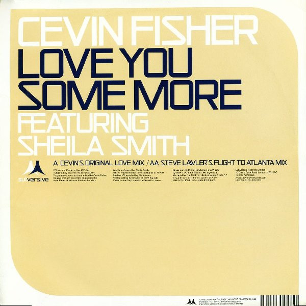 Cevin Fisher - Love You Some More | Subversive (SUB68T)
