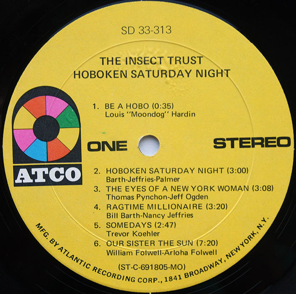 The Insect Trust - Hoboken Saturday Night | ATCO Records (SD 33-313) - 3