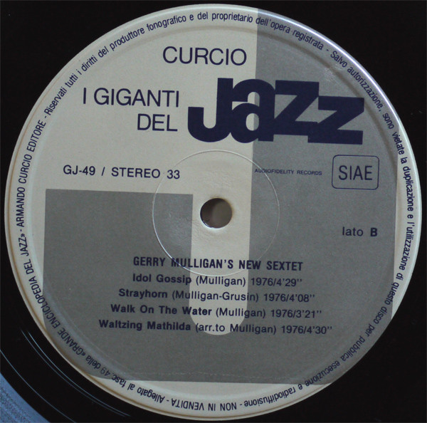 Woody Herman , Gerry Mulligan - I Giganti Del Jazz Vol. 49 | Curcio (GJ-49) - 4