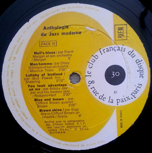 Various - Anthologie Du Jazz Moderne | Le Club Français Du Disque (30) - 4