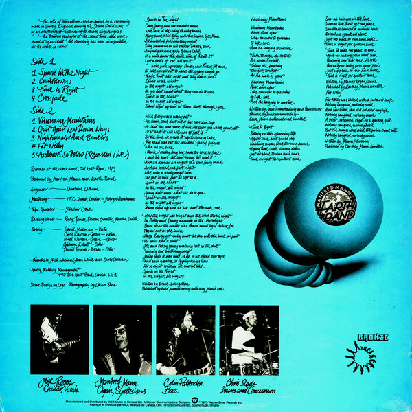 Manfred Mann's Earth Band - Nightingales & Bombers | Warner Bros. Records (BS 2877)