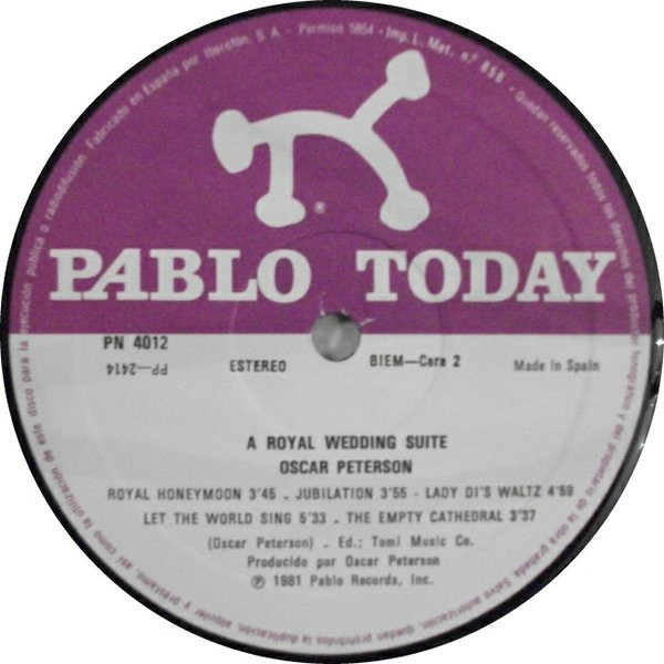 Oscar Peterson - A Royal Wedding Suite | Pablo Records (PN 4012) - 4