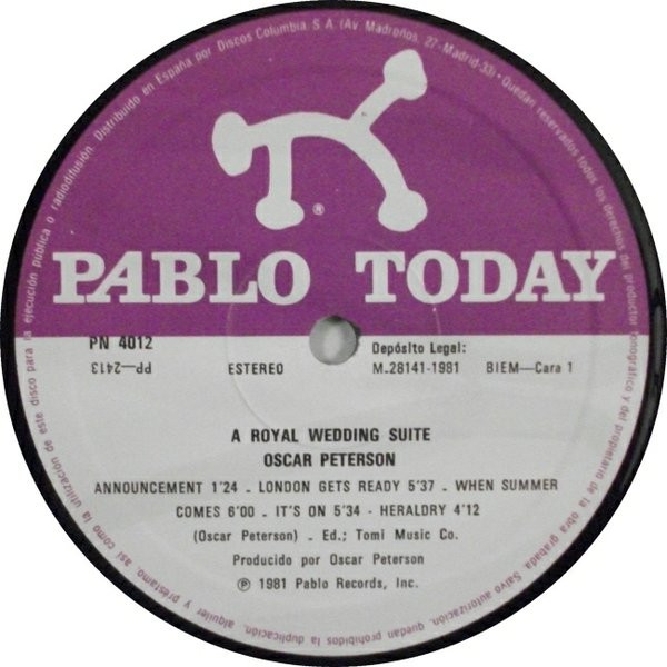 Oscar Peterson - A Royal Wedding Suite | Pablo Records (PN 4012) - 3