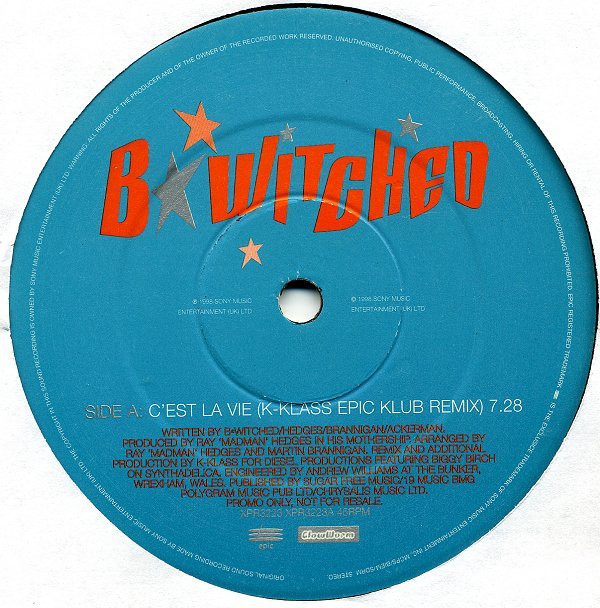 B*Witched - C'est La Vie (Remixes) | Epic (XPR 3223)