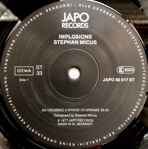 Stephan Micus - Implosions | Japo Records (JAPO 60017) - 3