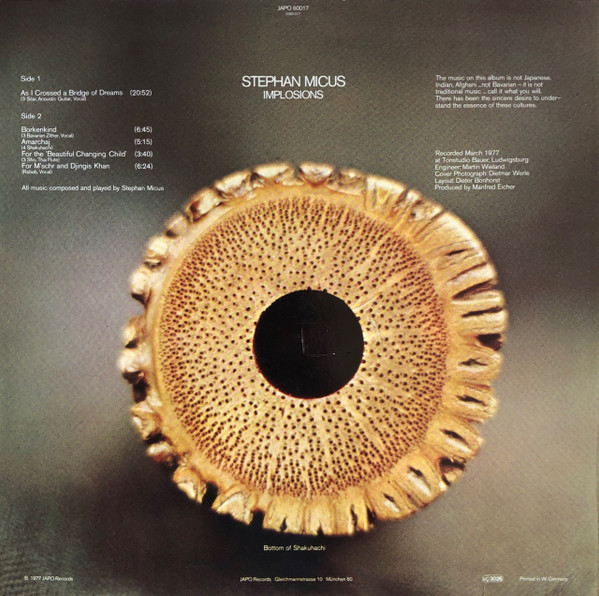 Stephan Micus - Implosions | Japo Records (JAPO 60017) - 2